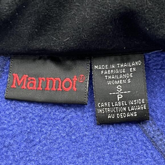 Marmot Jacket Womens Small Blue Polartec Fleece Full Zip Outdoor Hiking Warm - Picture 6 of 11